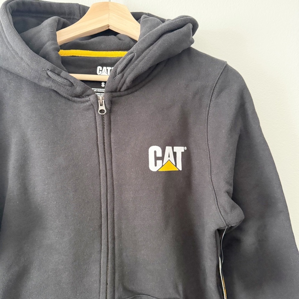 CAT Caterpillar Trademark Banner Full Zip Hooded Sweatshirt Women's Small NWT - Picture 4 of 8
